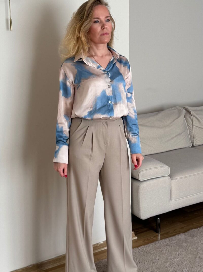 Saten Hawaii Şifon Gömlek